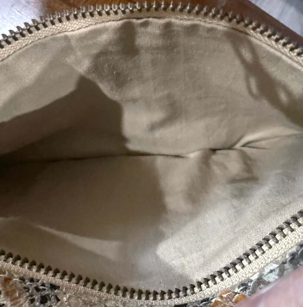 Free People Farrah Macramé Moon Crossbody Bag Snakeskin Fringe Boho Festival Y2K - Picture 7 of 9